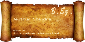 Beythum Szandra névjegykártya